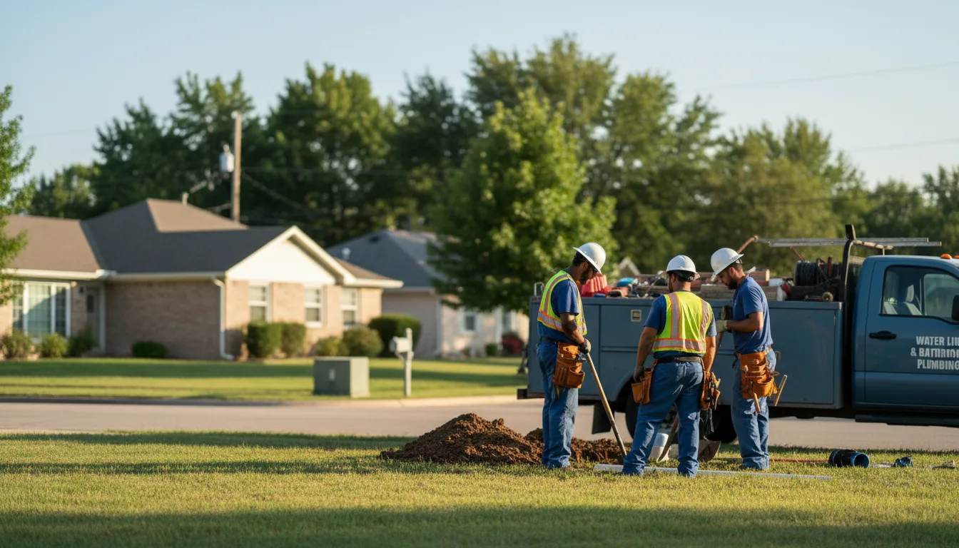 Residential water line and bathroom plumbing service in Wyandanch, NY